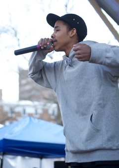 Earl Sweatshirt performs in Walnut Park.