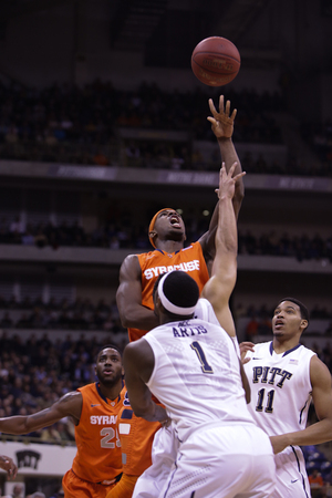 C.J. Fair finished with a team-high 14 points in Syracuse's 58-56 win over Pittsburgh Wednesday night. 