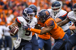 Syracuse totaled six sacks in its win over UConn in the Carrier Dome on Saturday.