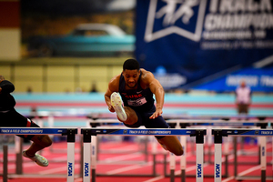 Hayles (pictured) finished third (13.28) in the 110-meter hurdles, posting a personal best, which was .04 seconds away from first. Amanda Vestri, Paul O’Donnell and Kevin Robertson also competed in other events