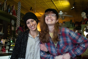  Bree Hess (left) runs Cluttered Closet, a consignment store on Westcott, with the help of her close friend Mer (right). Mer assists Hess with the store’s jewelry department, which has inspired her to start making her own jewelry, Mer said.
