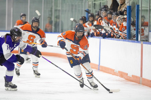 Syracuse’s aggressive forecheck combined with strong backchecking from its forwards fueled a 4-0 win over Stonehill.