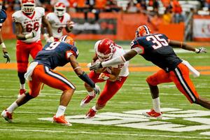 Ri'Shard Anderson (9) and Dyshawn Davis (35) vs. Rutgers