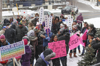 Protesters spoke on the importance of moving forward with goals of intersectionality within the movement and its activism.